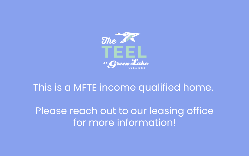 The Teel - Studio (Open 1x1) - MFTE - Affordable